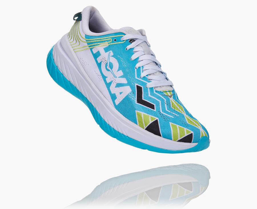 Hoka One One Koşu Ayakkabısı Erkek Mavi/Beyaz - Ironman Kona Carbon X - HI9042856